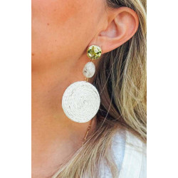Boucles d'oreilles ISADORA crème