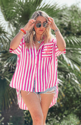 Fuchsia ISIS short-sleeved tunic