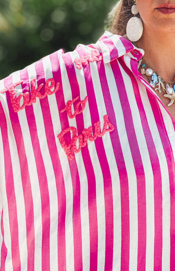 Fuchsia ISIS short-sleeved tunic