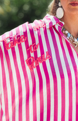 Fuchsia ISIS short-sleeved tunic