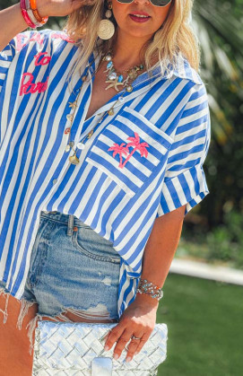 Blue ISIS short-sleeved tunic