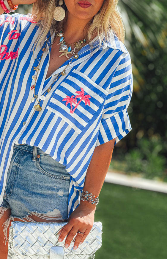 Blue ISIS short-sleeved tunic