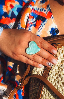 Bague LIMA bleu ciel