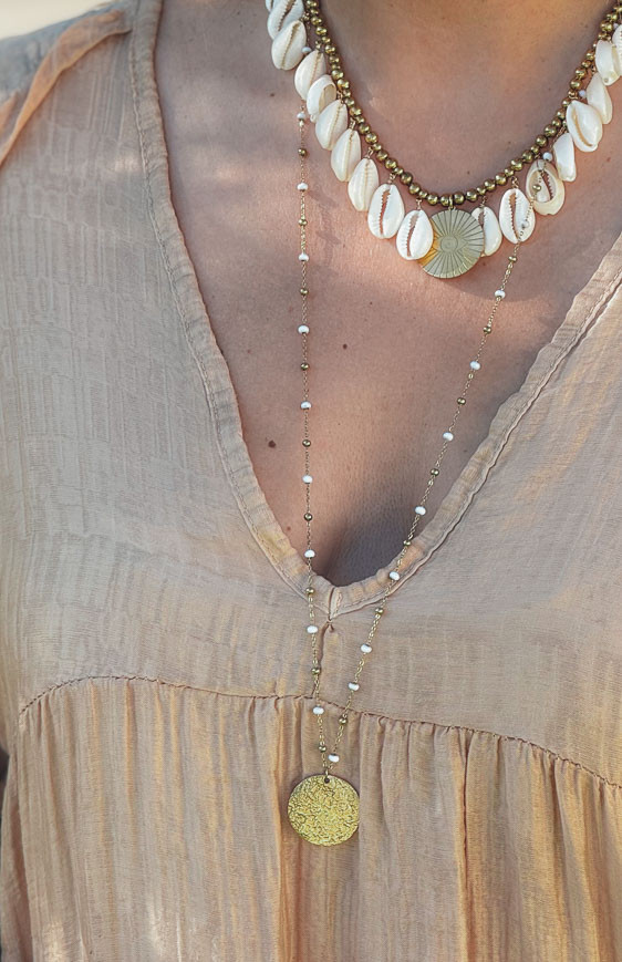 Collier SHELBY blanc