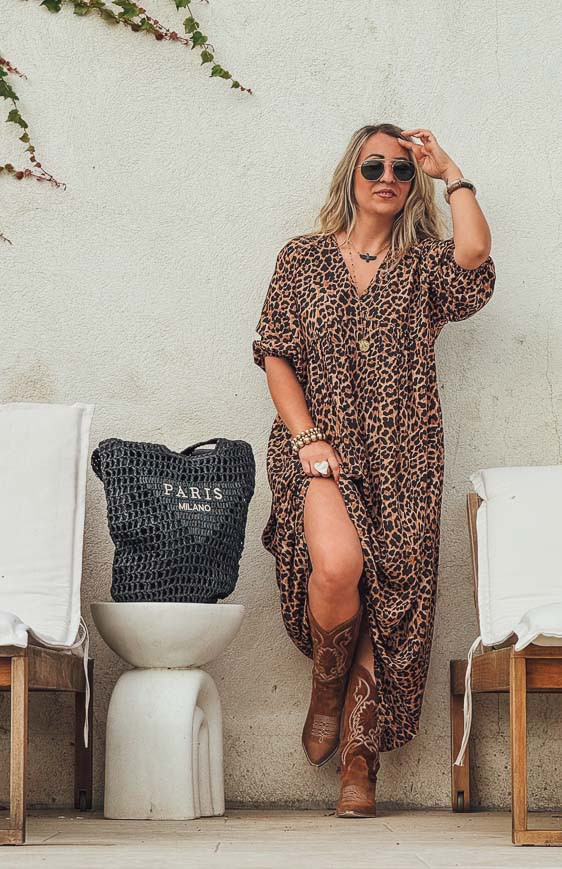 Robe GLORIA longue manches 3/4