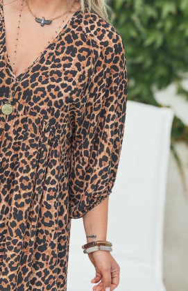 Robe GLORIA longue manches 3/4