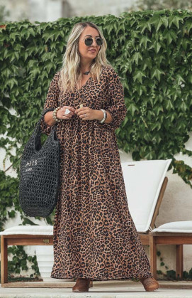 Robe GLORIA longue manches 3/4