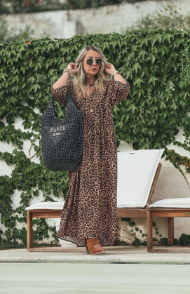 Robe GLORIA longue manches 3/4