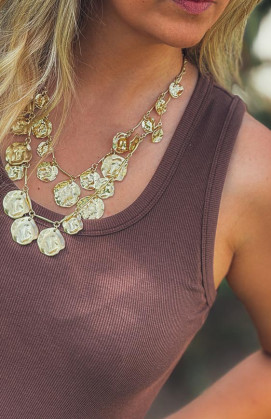 Collier MUSA double doré