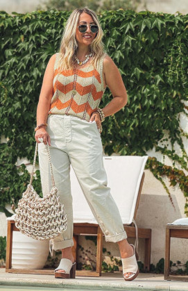 Orange DORIAN tank top