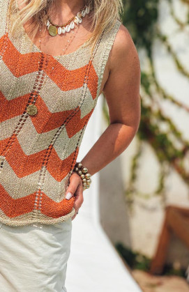 Orange DORIAN tank top