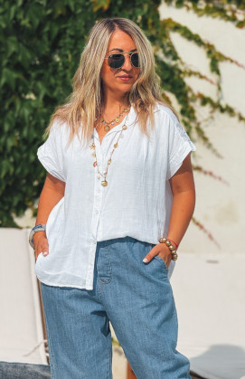 White ELYANNE short-sleeved shirt