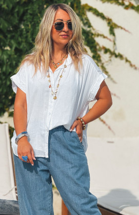 White ELYANNE short-sleeved shirt