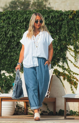 White ELYANNE short-sleeved...