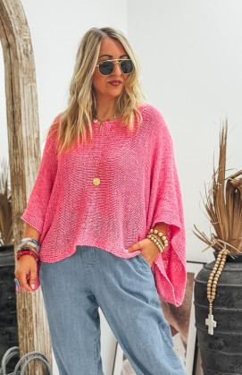 Pull CLEON manches 7/8 rose