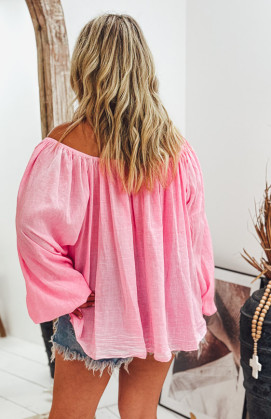 FLORENCE blouse in neon pink