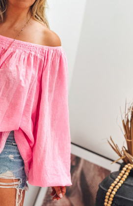Blouse FLORENCE rose fluo
