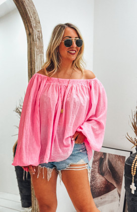 FLORENCE blouse in neon pink