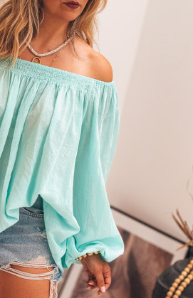 Turquoise FLORENCE blouse