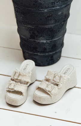 Beige VECCHIO mules