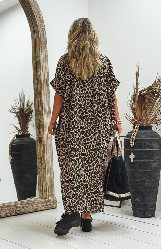 Robe NATALIA longue manches courtes
