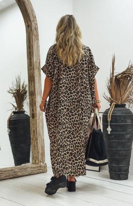 Robe NATALIA longue manches courtes