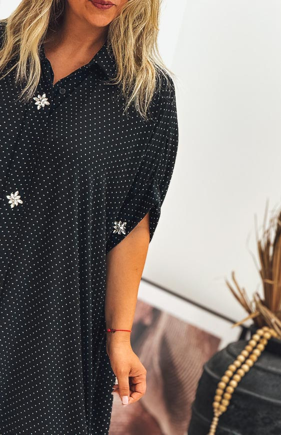 CAMILIA long dress, short sleeves