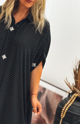 Robe CAMILIA longue manches courtes
