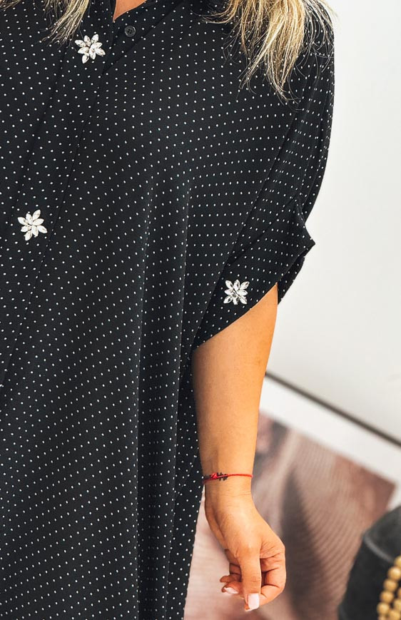 Robe CAMILIA longue manches courtes