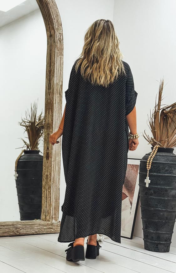 Robe CAMILIA longue manches courtes