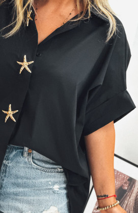 Chemise GARANCE manches courtes noire