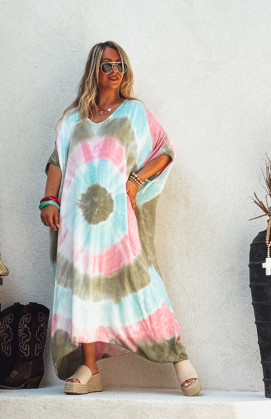Robe LOLITA longue manches courtes rose clair