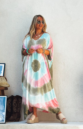 Robe LOLITA longue manches courtes rose clair
