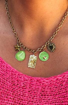 Collier ADRIANO vert clair