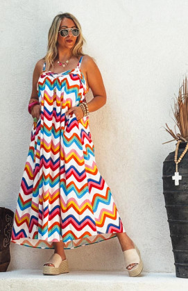 Robe ALINE longue bretelles