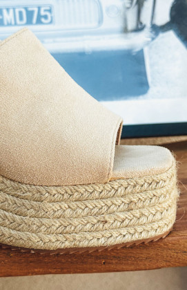Beige NAPLES mules
