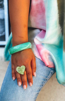 Bracelet jonc JULES turquoise