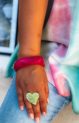 Bracelet jonc JULES fuchsia