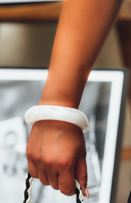 Bracelet jonc JULES blanc