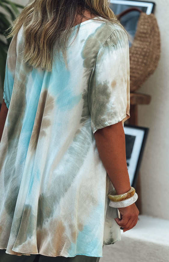 Blouse LOLITA manches courtes kaki