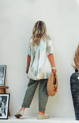 Blouse LOLITA manches courtes kaki