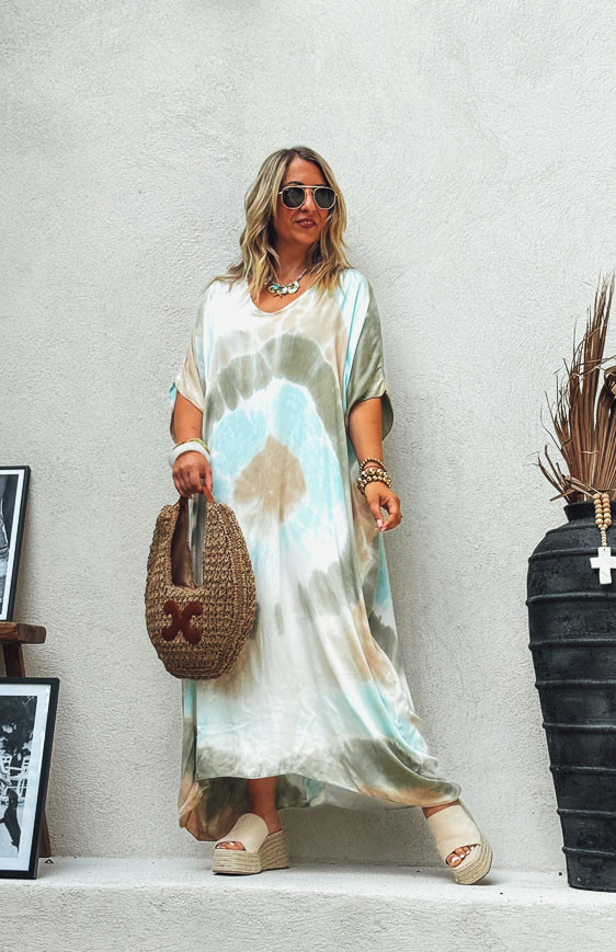 Robe LOLITA longue manches courtes kaki