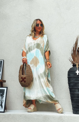 Robe LOLITA longue manches courtes kaki