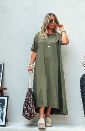 Khaki VICKY long dress,...