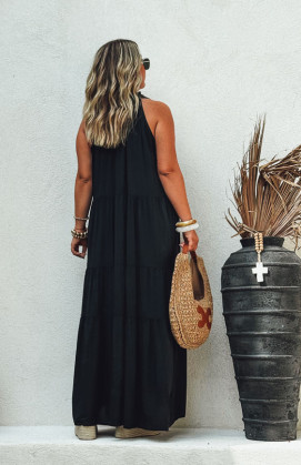 Black CAMERON long sleeveless dress