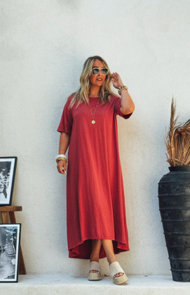 Burgundy VICKY long dress,...