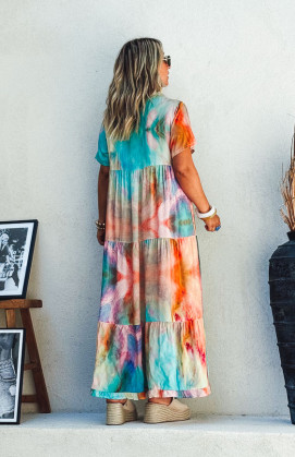 Robe LOUANE longue manches courtes