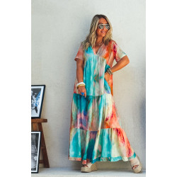 Robe LOUANE longue manches courtes