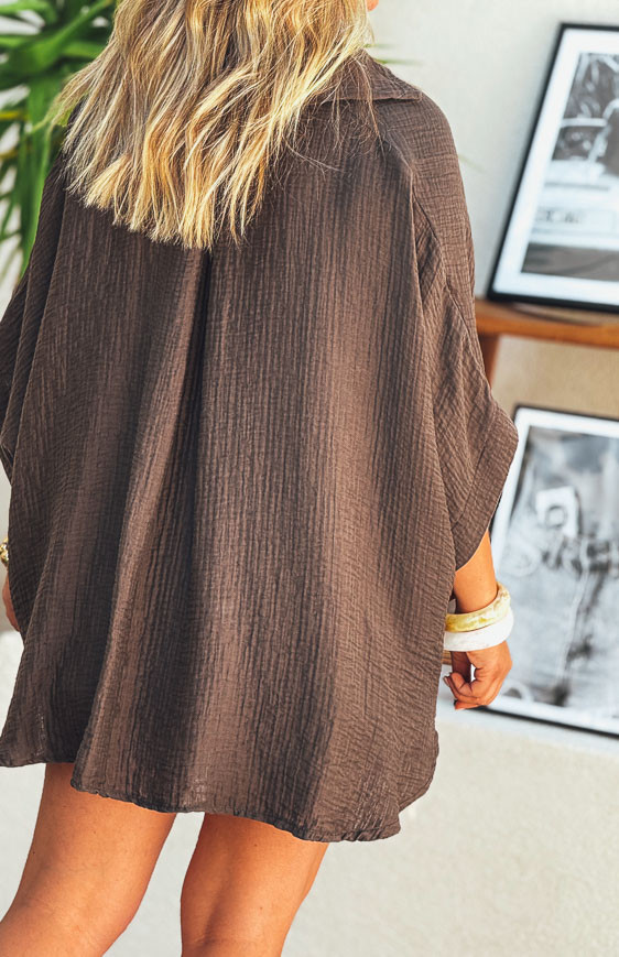Chocolate MAGALI short-sleeve shirt