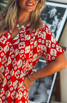 Robe GIUSTINA longue manches courtes